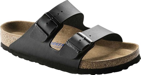 

Женские шлепанцы Birkenstock Arizona Soft Footbed Birko-Flor Sandal Black Synthetic Leather 37