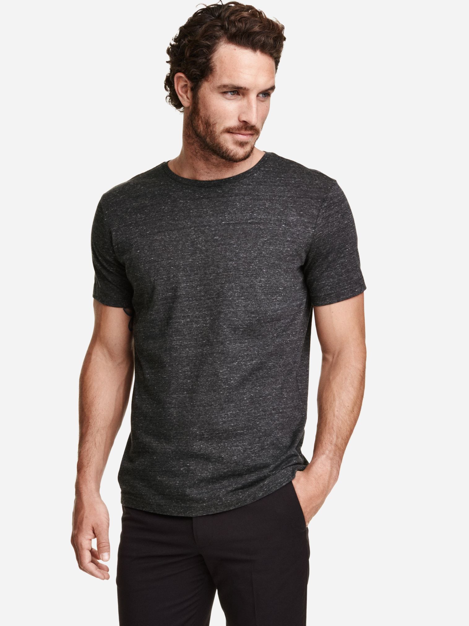 

Футболка H&M 060229656  Темно-серая, Футболка H&M 060229656 XS Темно-серая
