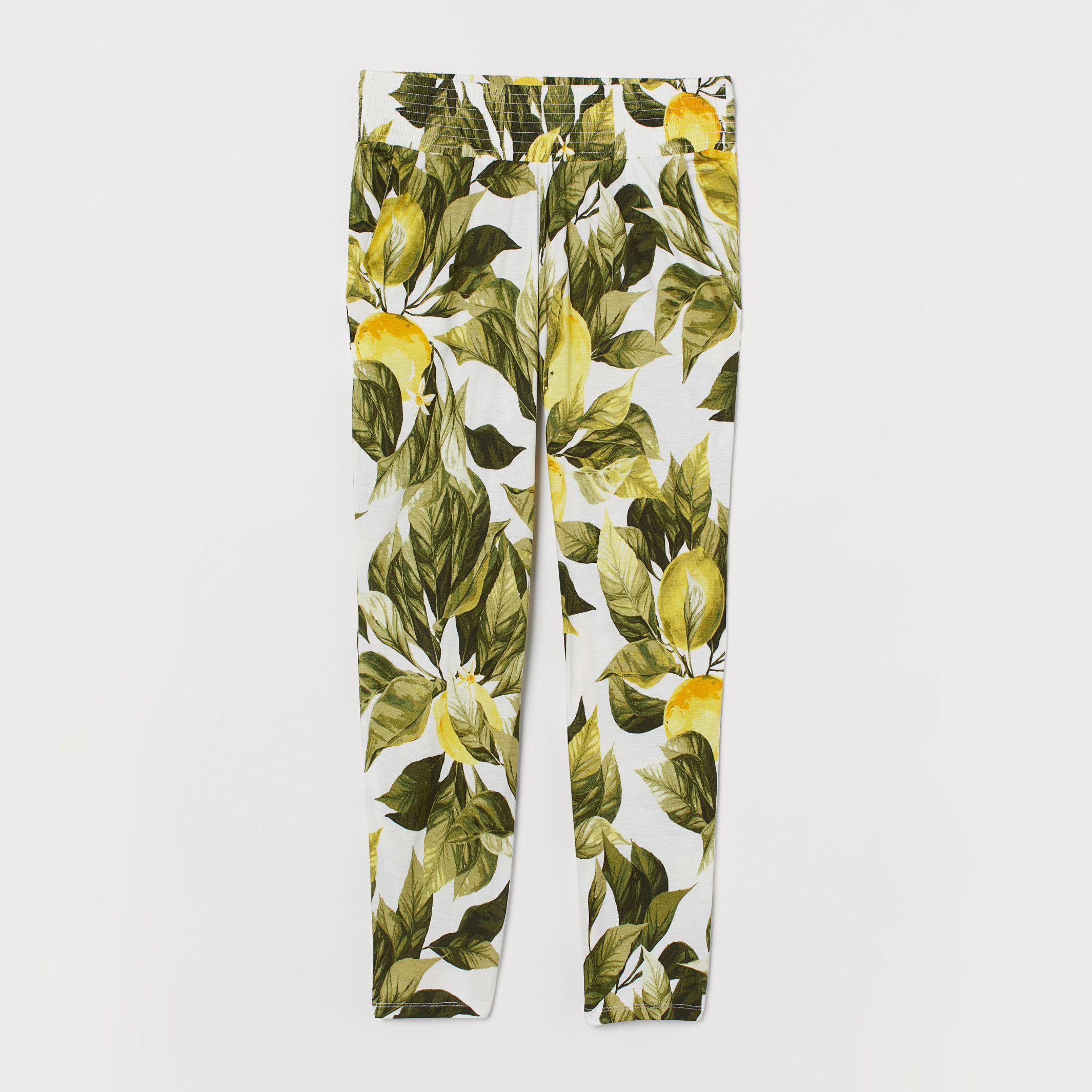 

Брюки H&M 8577161-ABAP XS Белые с зеленым