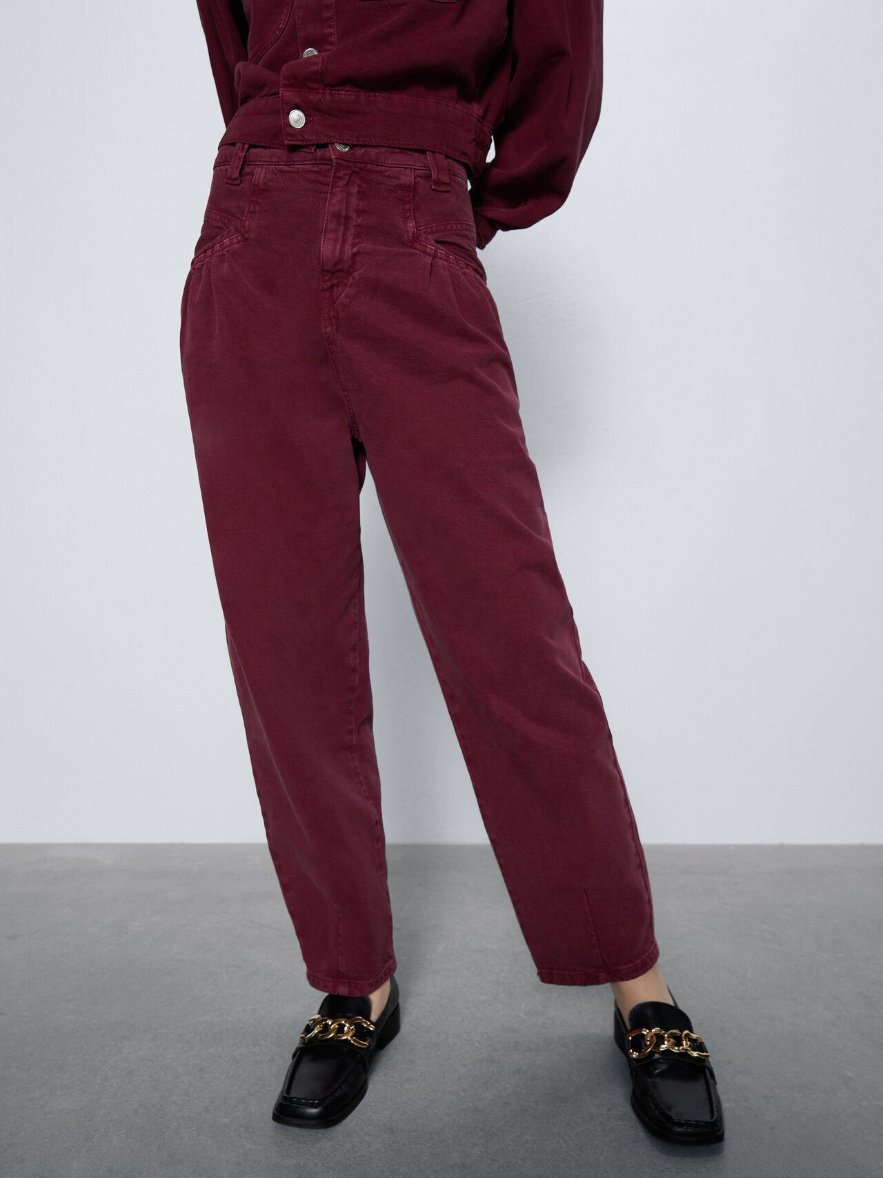 

Джинсы Zara 9632/049/606-ACUK 34 Бордовые