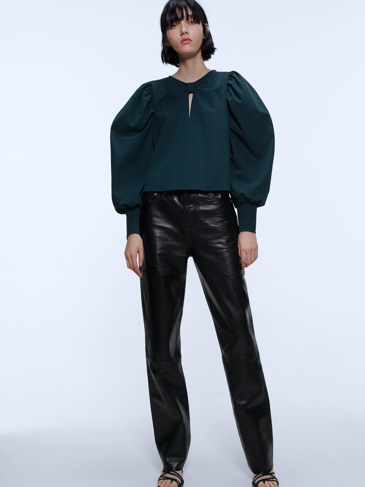 

Блузка Zara 0264/681/500-ACXO S Темно-зеленая
