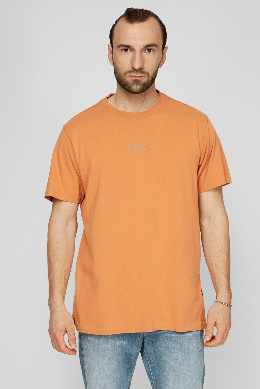 

Мужская оранжевая футболка Center Chest Logo GR Loose G-Star RAW XS D20507,C336