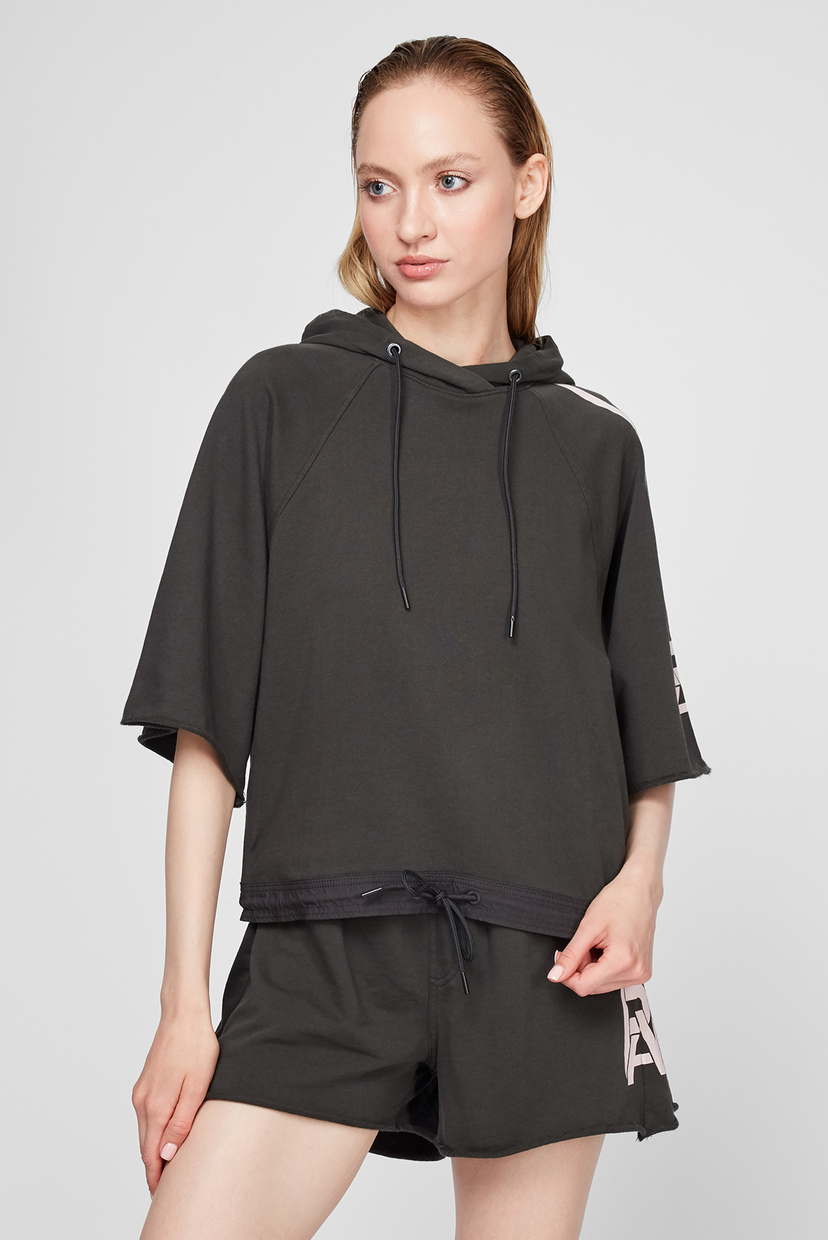 

Женское темно-серое худи Stripe RAW print cropped hoodie G-Star RAW XS D19803,A970