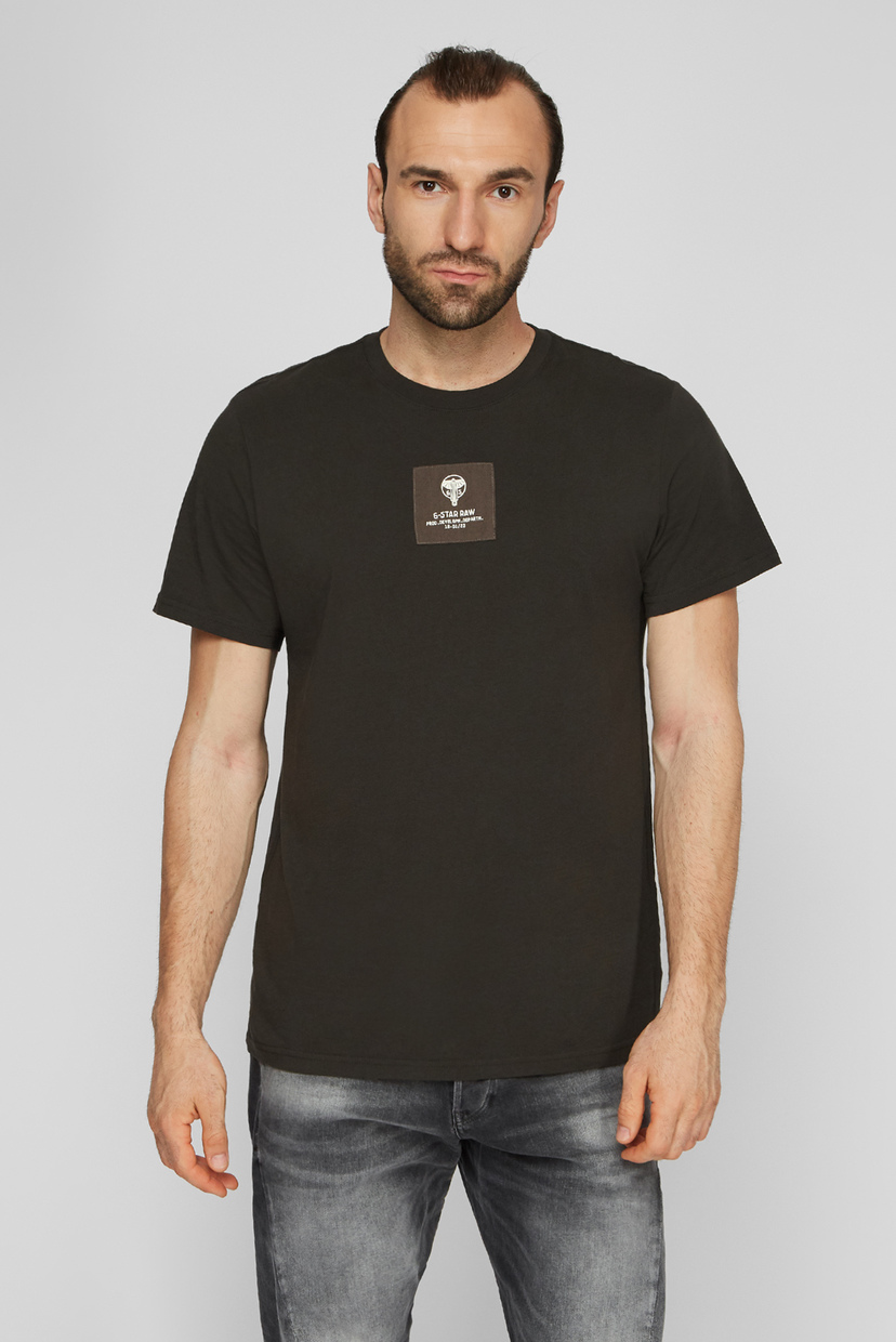 

Мужская темно-серая футболка Center Logo Badge G-Star RAW S D19895,336