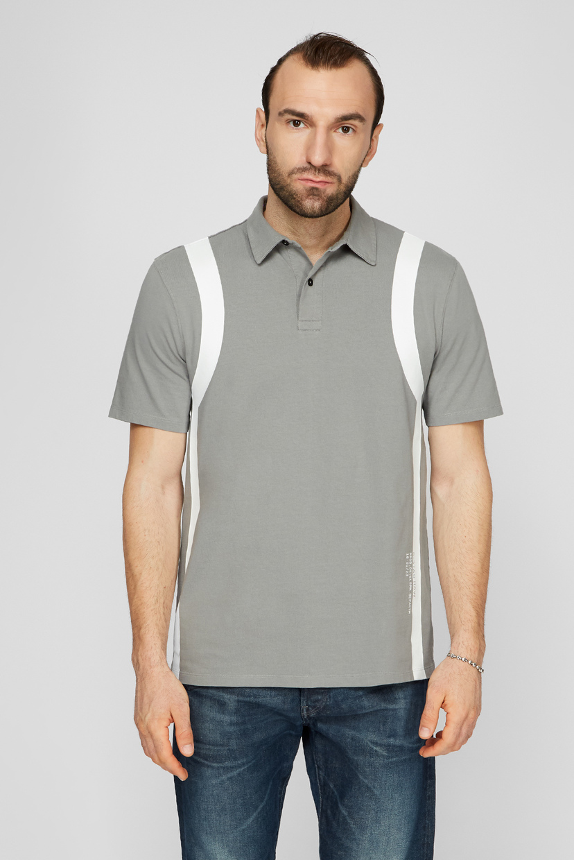 

Мужское серое поло Printed stripe polo G-Star RAW S D19854,C784
