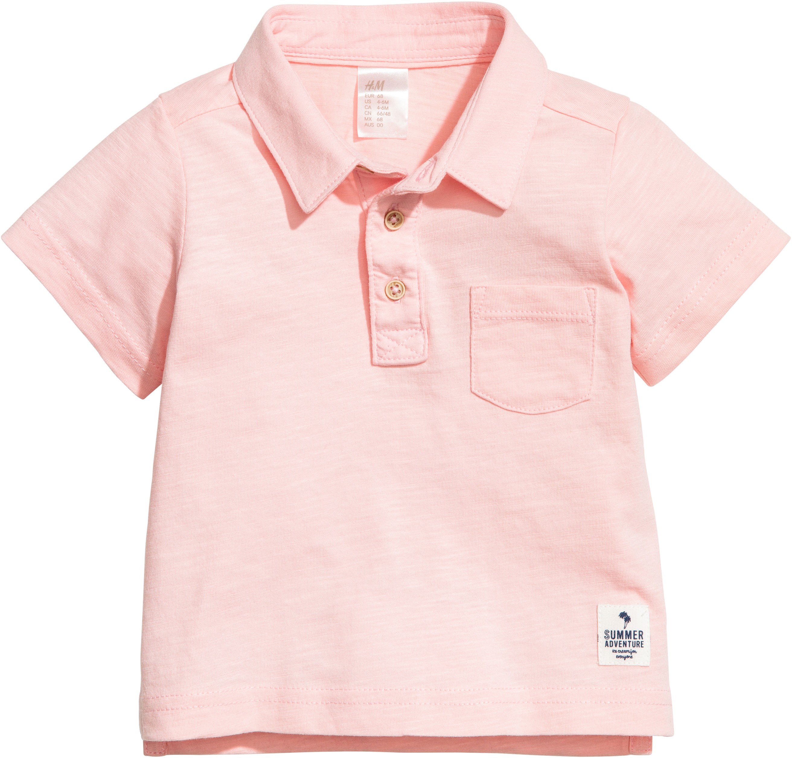 

Поло H&M 5190746 68 см Светло-розовое