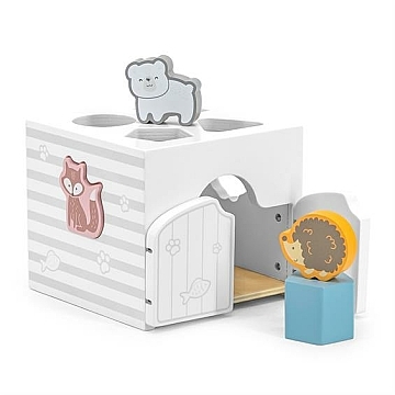 

Деревянный сортер с погремушками PolarB "Домик для зверят" - Viga Toys (20-1000230)