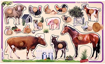

Рамка-вкладыш "Домашние животные" - Komarovtoys (20-950395)