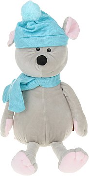 

Мягкая игрушка "Мышонок Блу с шарфом и шапкой", 28 см - MaxiToys (20-778744)