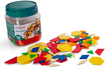 

Набор развивающий "Geomosaica" в контейнере, 250 эл. - Miniland (20-889927)
