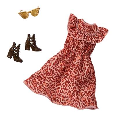 

Одежда Barbie Одень и иди леопардовое платье (FYW85/GHW89) (10-553907)