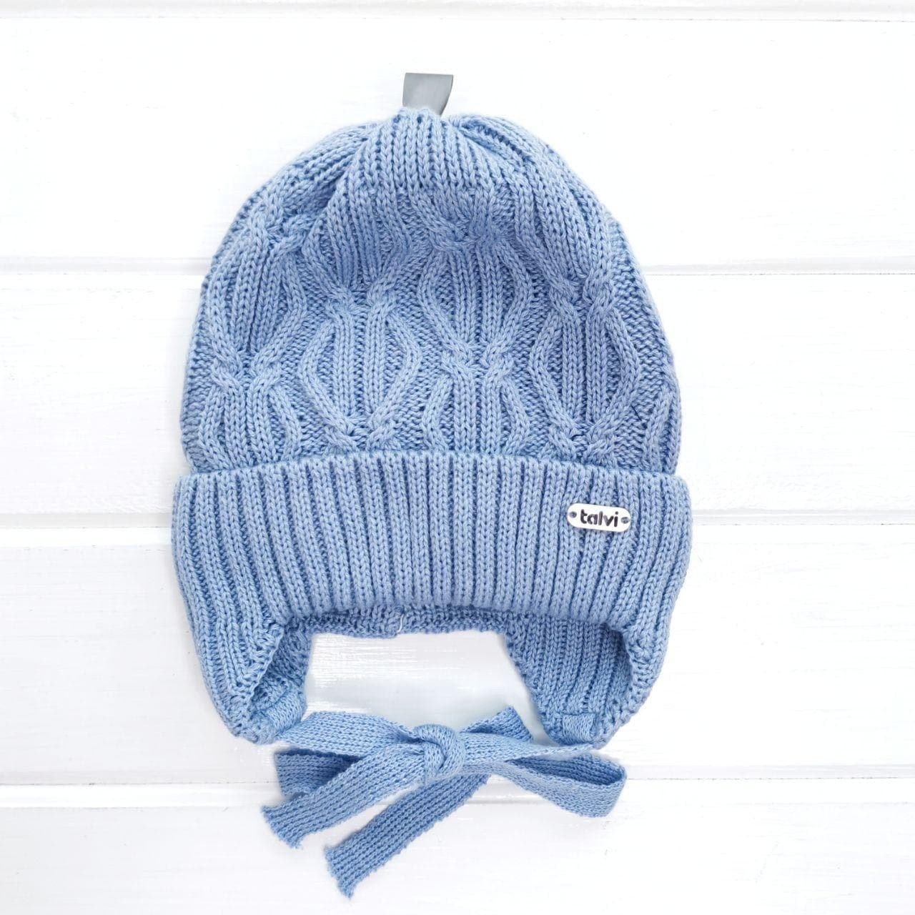 

Детская зимняя шапка с завязками, 38-40 см, голубой 6443 (40)