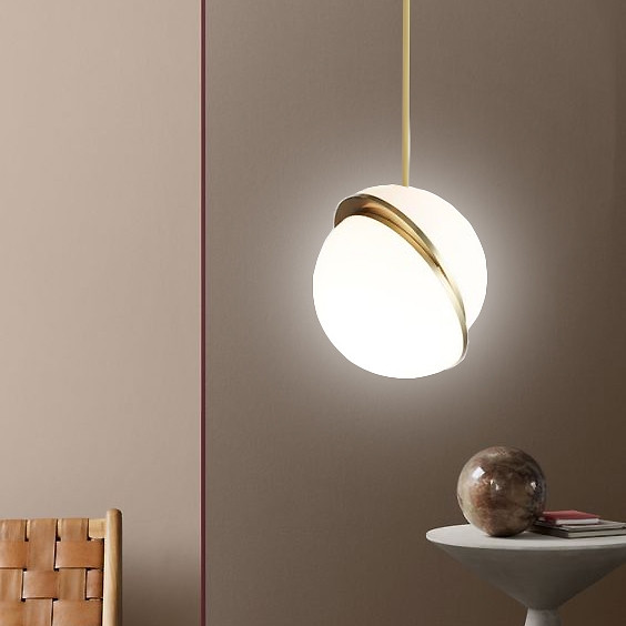 

Подвес SEMICIRCLE WHITE/GOLD D30/H30