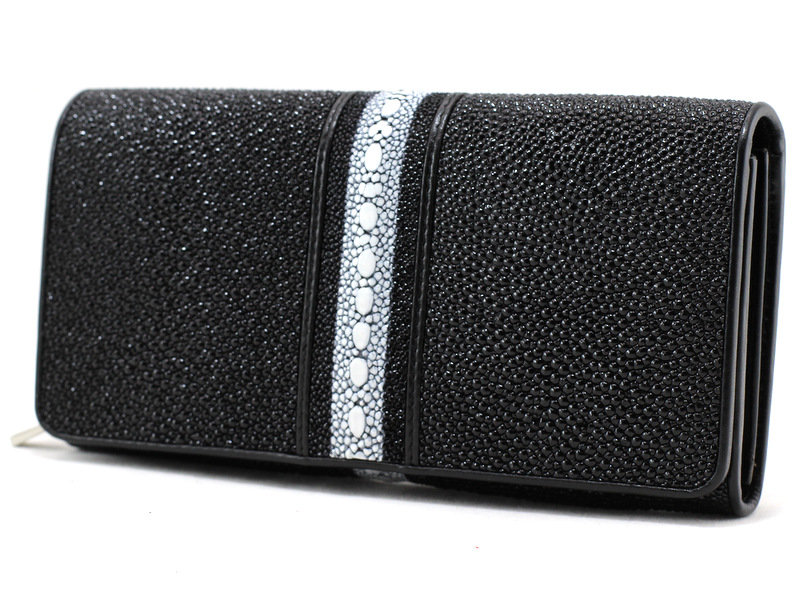 

Кошелек женский из кожи ската (NSK-8431 black) черный