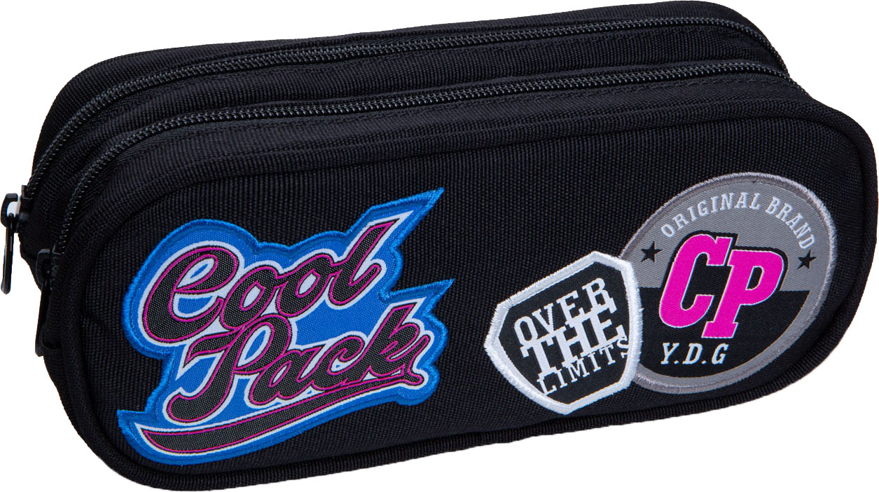 

Пенал CoolPack Clever на 2 молнии Badges G Black (B65056)