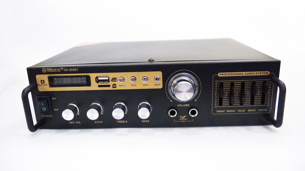 

Усилитель звука Max SN-888BT Bluetooth Karaoke 2 микрофона Черный (4_702066765)