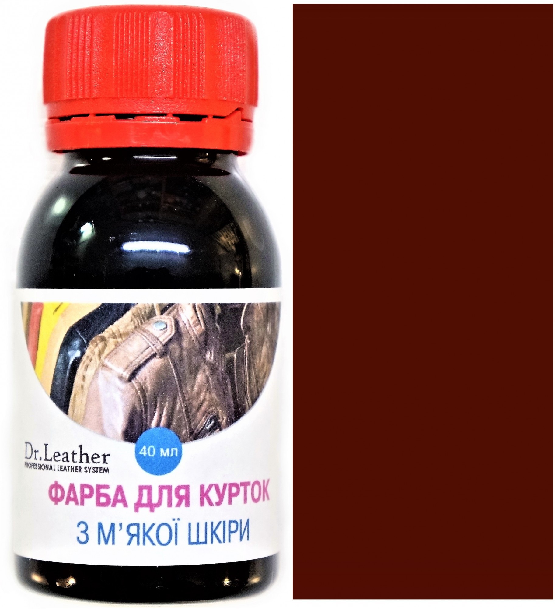

Фарба для м'якої шкіри DrLeather Touch Up Pigment 40мл Охра червона