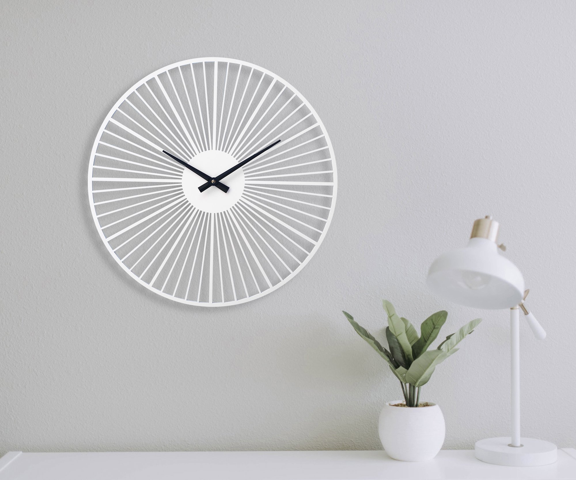 

Белые настенные часы Moku Circum (48 x 48 см)