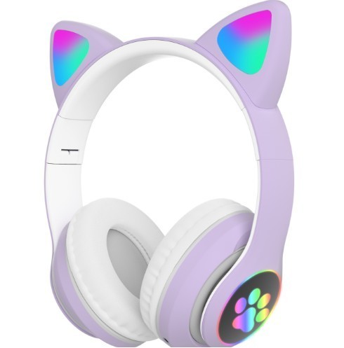 

Наушники беспроводные TUCCI STN28 PRO Детские с кошачьими ушками Bluetooth гарнитура Purple
