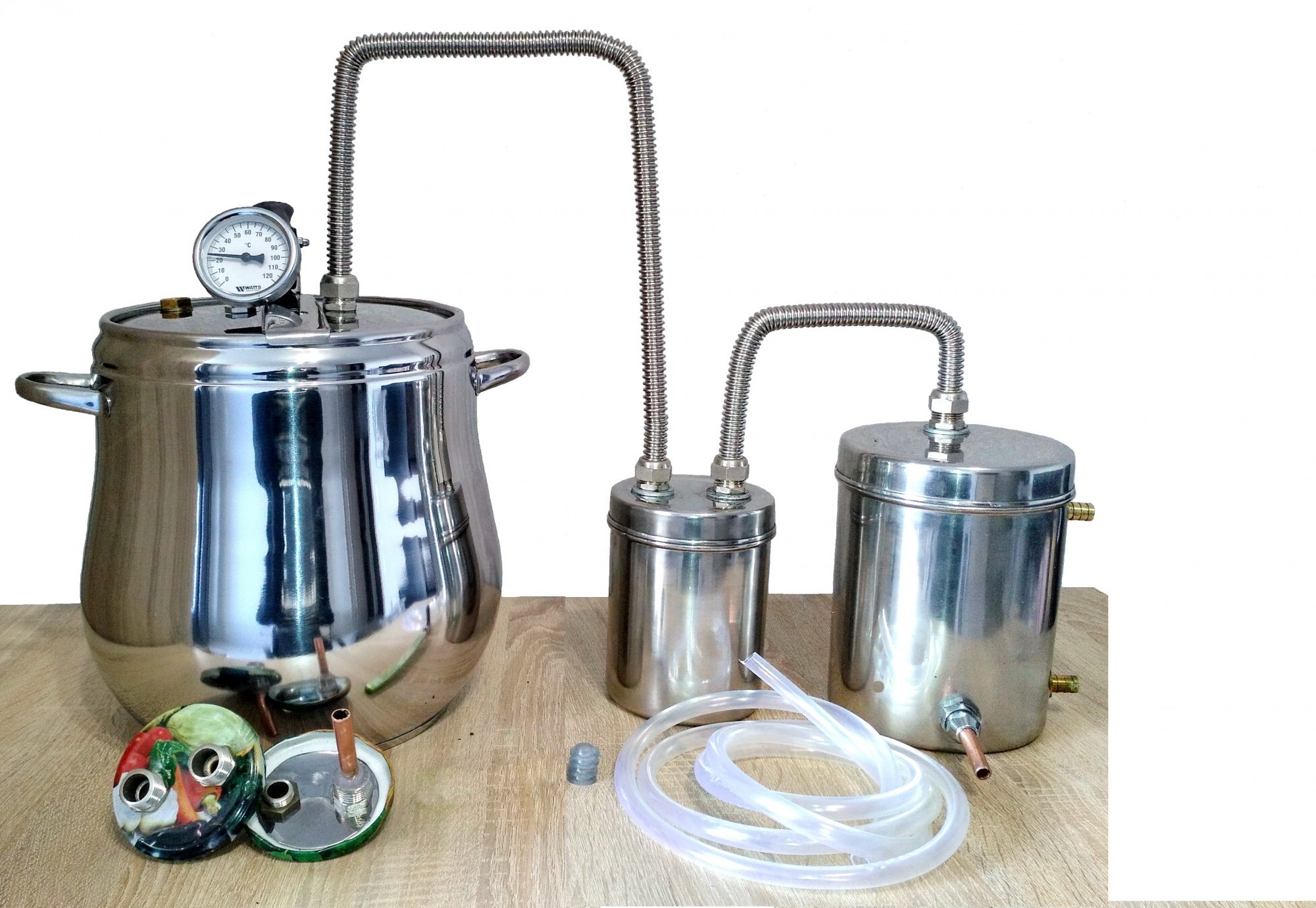 

Дистиллятор Avtor Gon 12 литров проточный 1 сухопарник термометр аппарат самогонный нержавеющая сталь медный змеевик