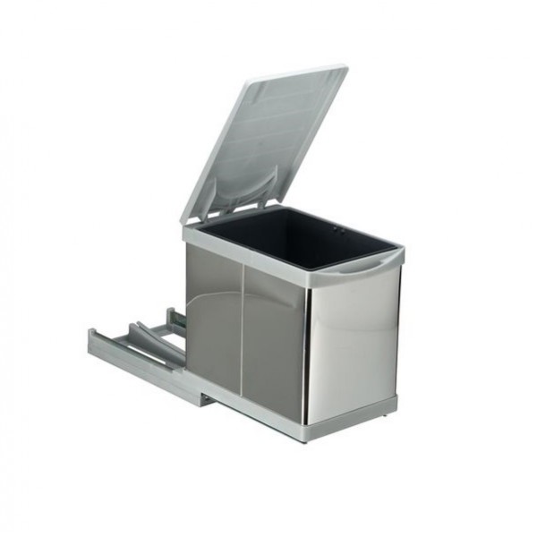 

Мусорное ведро для кухни Pelikan TOTY автомат 16 л Светло-серое