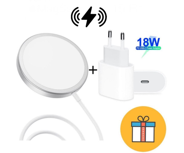 

Комплект Беспроводная док-станцмя для зарядки iPhone iPad + блок питания 18W