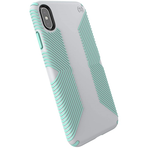 

​Противоударный чехол бампер Speck Presidio Grip Designed for Impact Apple Iphone Xs Max 6.5″ Dolphin Grey/Aloe Green