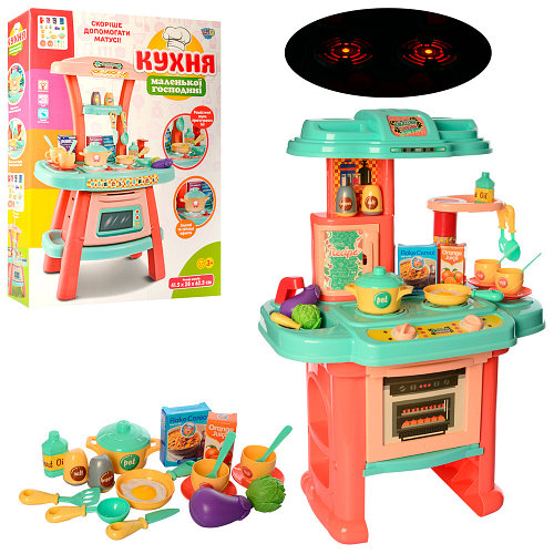 

Детская игровая кухня Limo Toy посуда духовка плита звук свет 16826