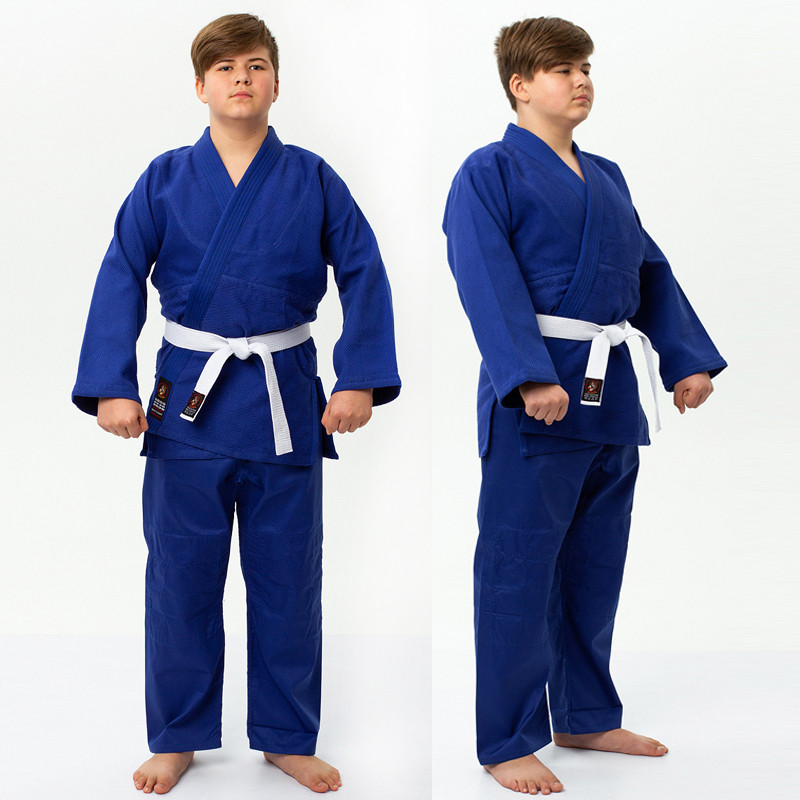 

Кимоно для дзюдо плетёное синее 550 г/м2 Wolf 3/160 (KJB-3)