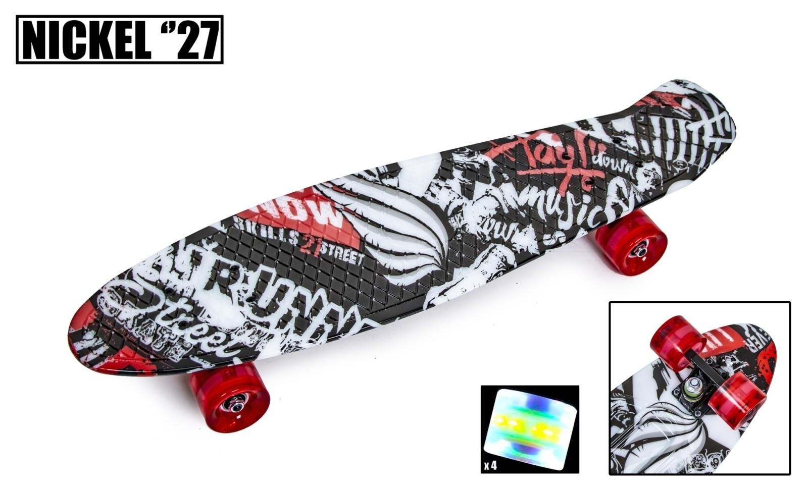 

Скейтборд Penny Board Nickel 27" "Street" Светящиеся колеса