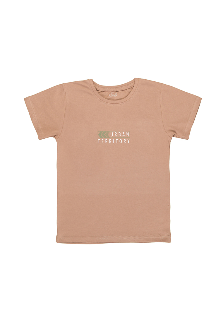 

Стильная футболка для мальчика Фламинго текстиль 864-417-6 р80 152см бежевый 61929