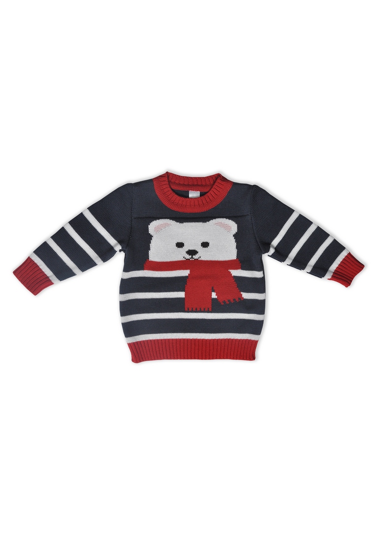 

Теплый вязаный джемпер Mari-Knit 0817 р56 98см синий 45916