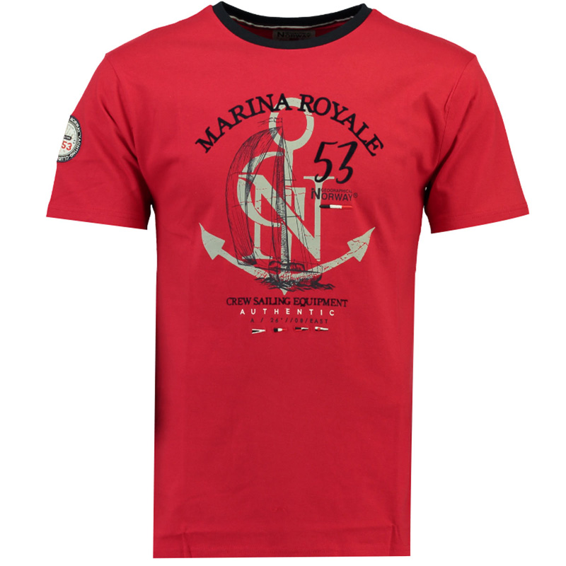 

Футболка мужская Geographical Norway красная SR001H-650 (L)