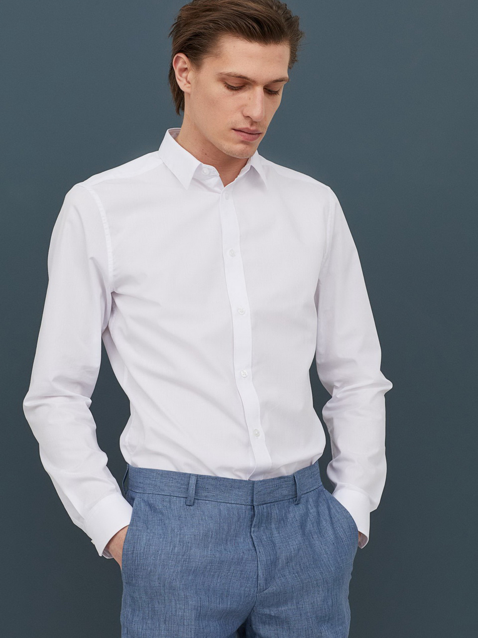 

Рубашка H&M 0781758-0 L Белая (СА2000001847077)