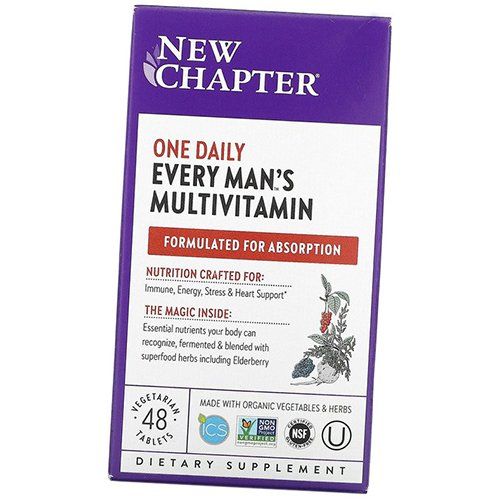 

Мультивитамины для мужчин, Every Man's One Daily Multivitamin, New Chapter 48вегтаб (36377010)