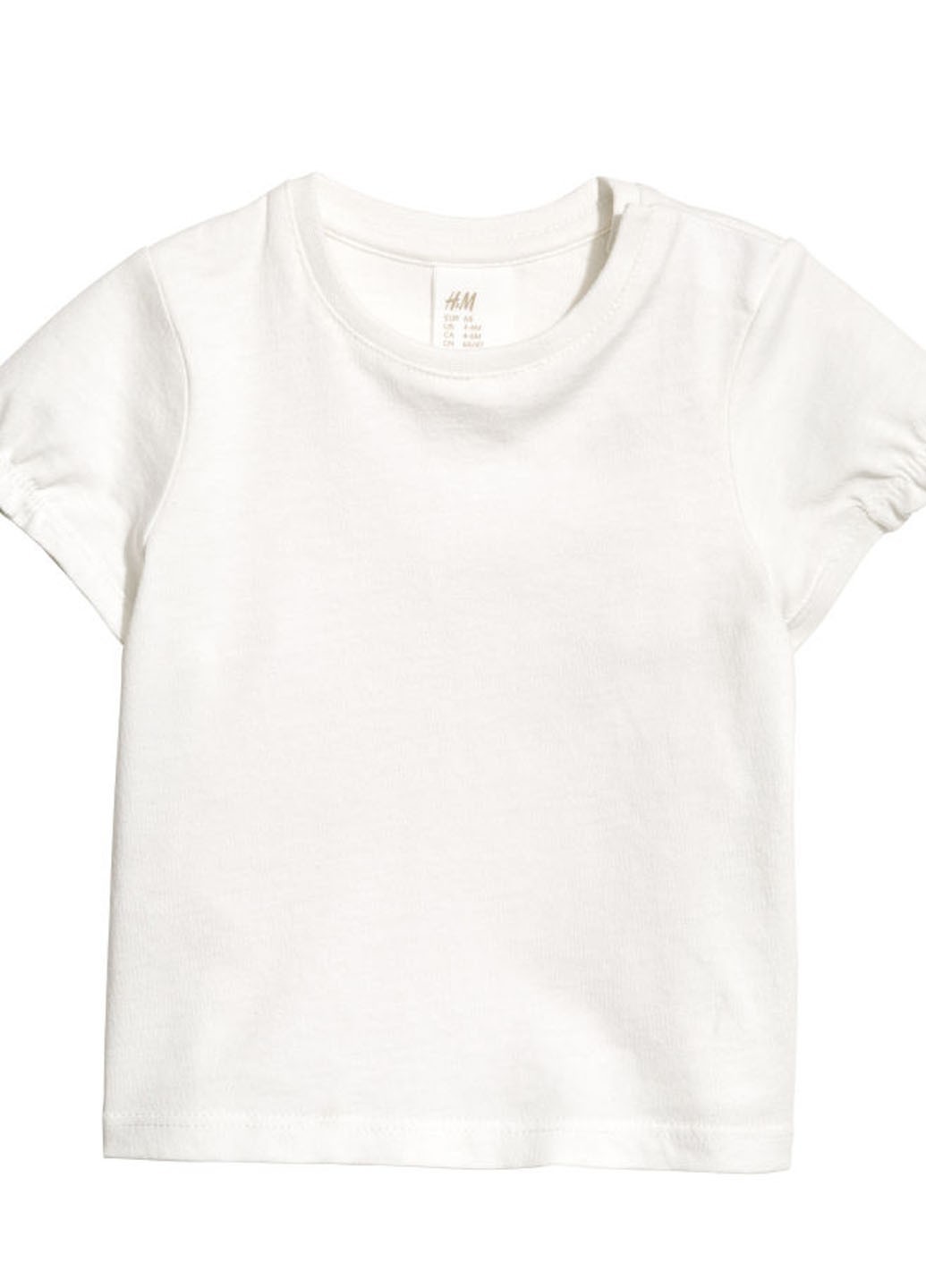 

Футболка H&M KEL44112142 6-9 мес. (74 см.) белый