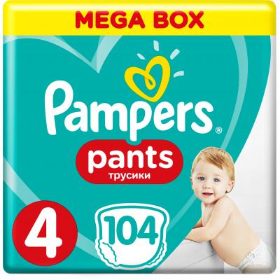 

Подгузник Pampers трусики Pants Maxi Размер 4 (9-15 кг), 104 шт (4015400697534)