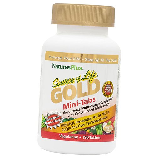 

Мультивитамины, Source of Life Gold Mini, Nature's Plus 180таб (36375100)