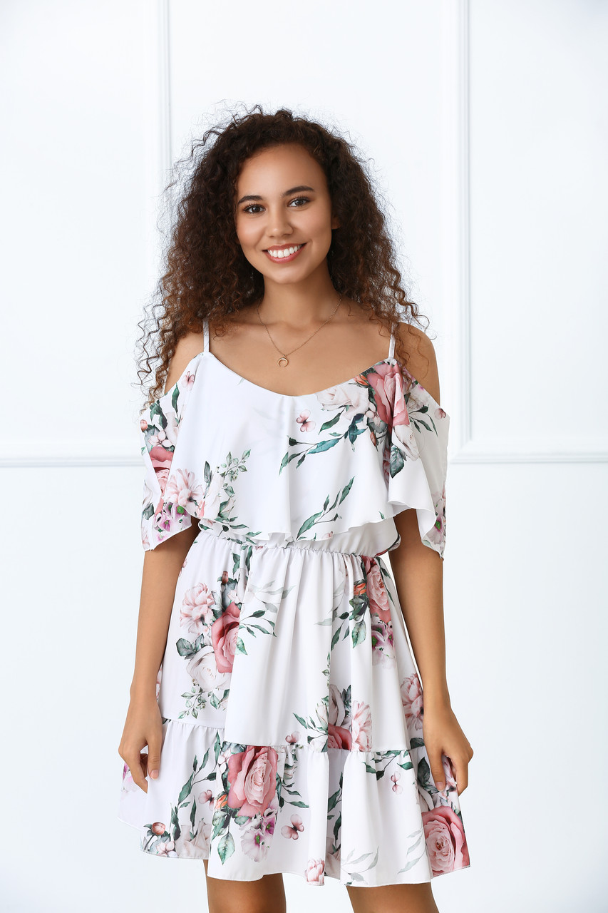 

Cарафан на бретельках Fashion Girl "Melada" - белый с принтом, Cарафан на бретельках Fashion Girl "Melada" 42-44 белый с принтом