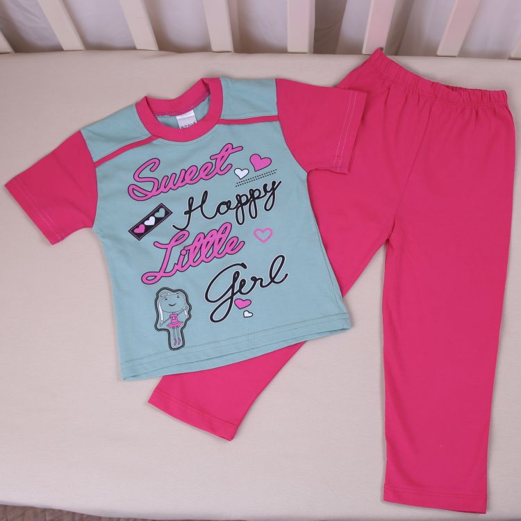 

Костюм "Sweet Happy" Дівчинка. Футболка, шорти Серый Кулір 27688424 Elit Star kids Туреччина Розмір 86-92