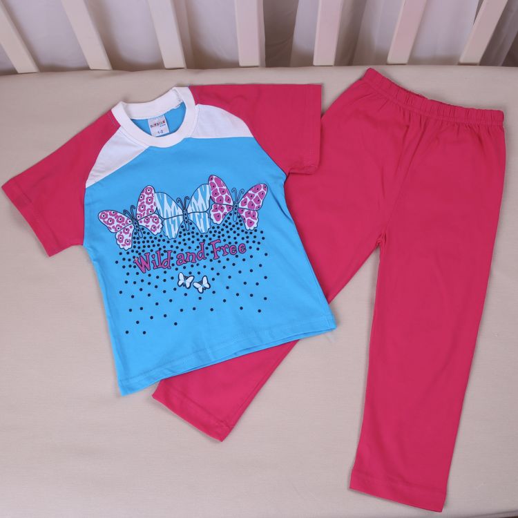 

Костюм "Метелик" Дівчинка. Футболка, штани Блакитний Кулір 27688408 Elit Star kids Туреччина Розмір 86-92