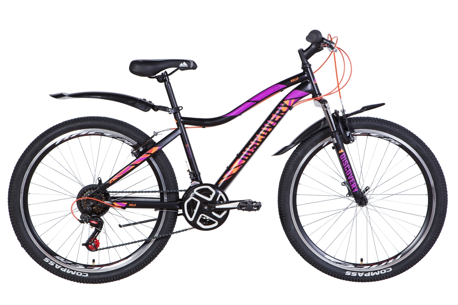 

Велосипед 26" Discovery KELLY 2021 (черно-оранжево-фиолетовый (м)) Discovery OPS-DIS-26-368