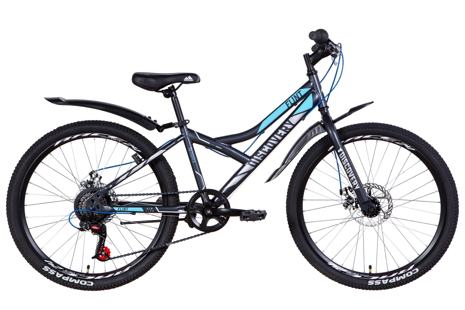 

Велосипед 24" Discovery FLINT DD 2021 (черно-синий с серым) Discovery OPS-DIS-24-231