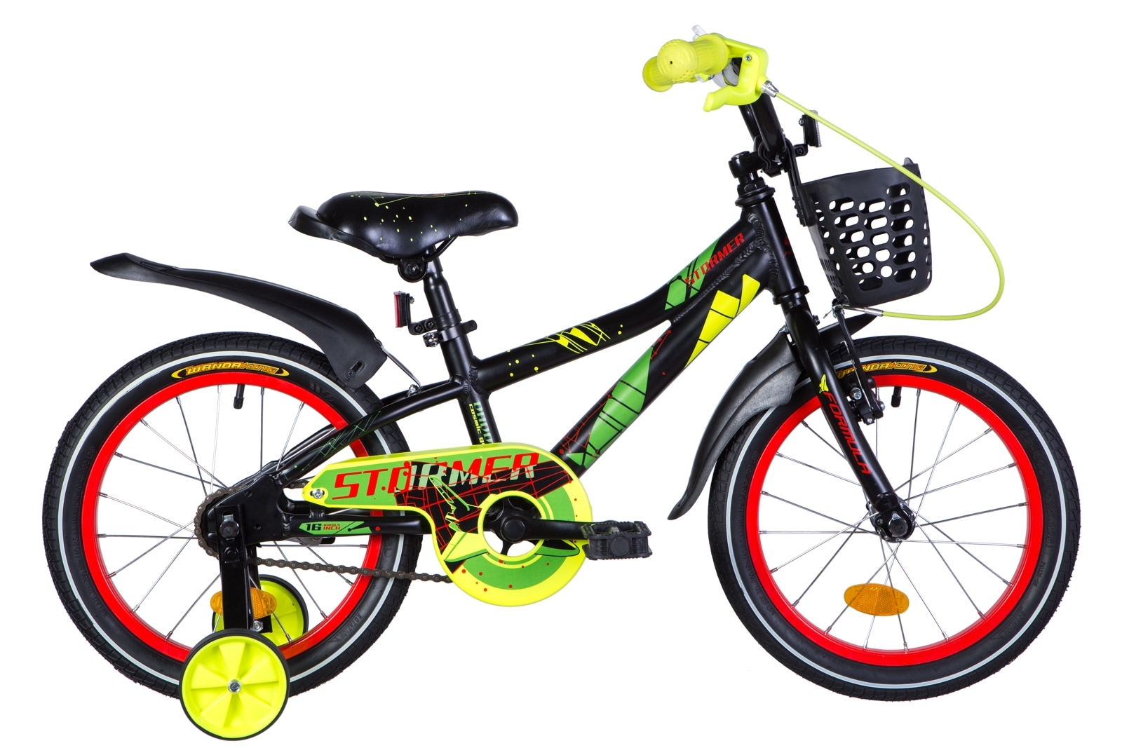 

Велосипед 16" Formula STORMER 2021 (черно-красный с желтым) Formula OPS-FRK-16-160