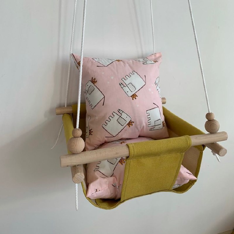 

Детская качеля Infancy Слоны, Желтая основа