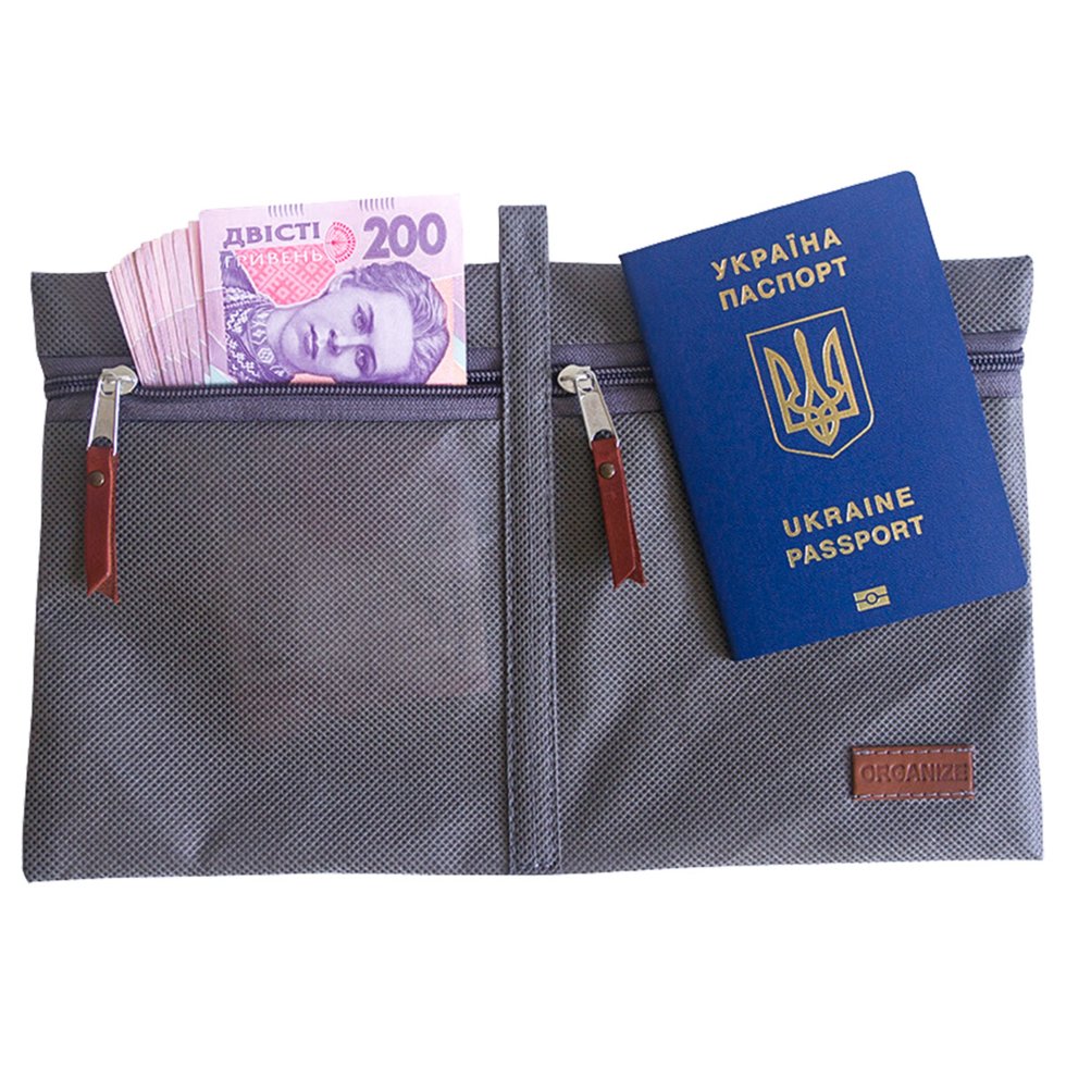 

Дорожный органайзер для документов ORGANIZE серый