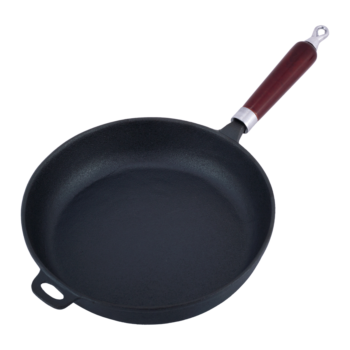 

Сковорода чугунная 26,5 см с деревянной ручкой Kamille KM-4811V