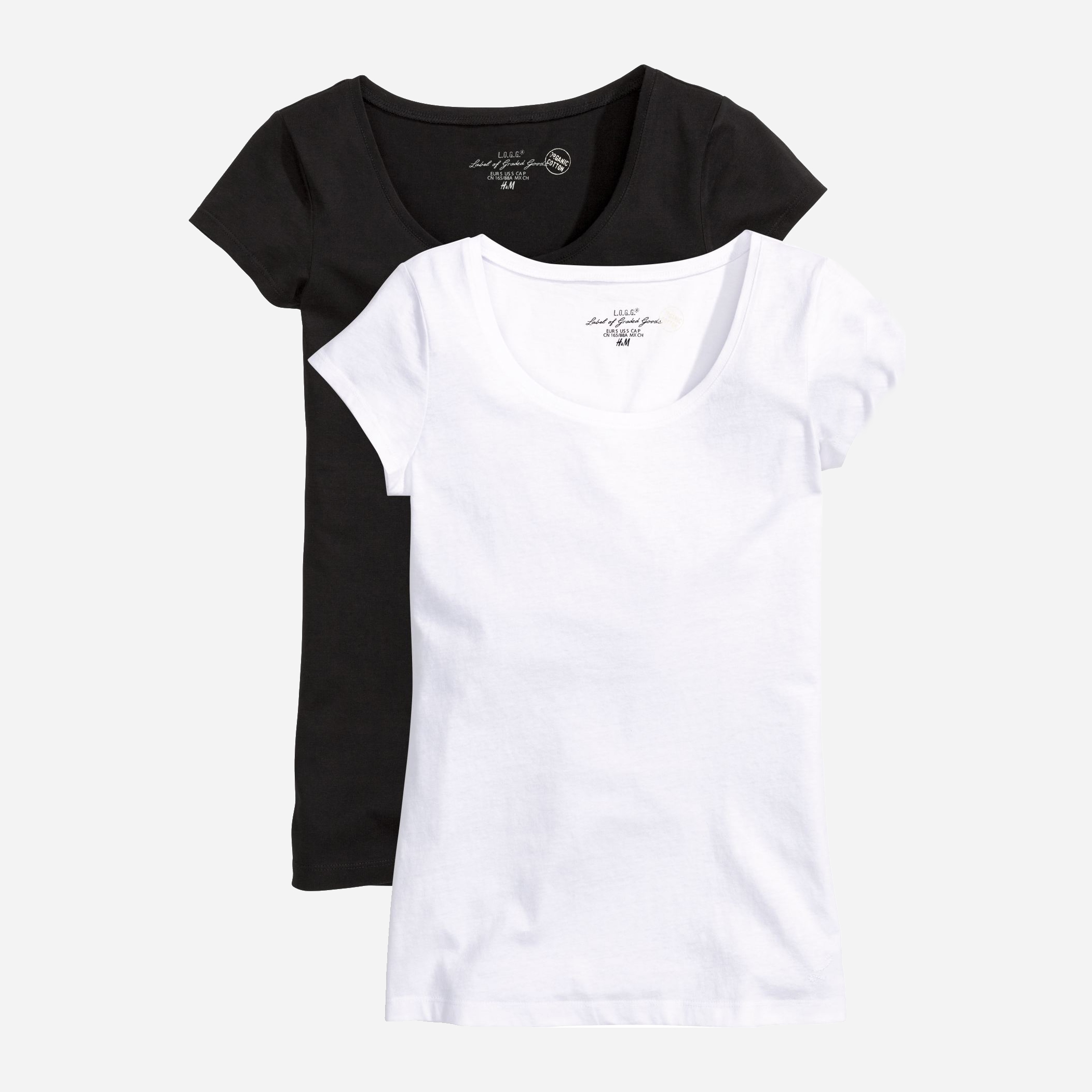 

Футболка H&M 060298243 M 2 шт Черный/Белый
