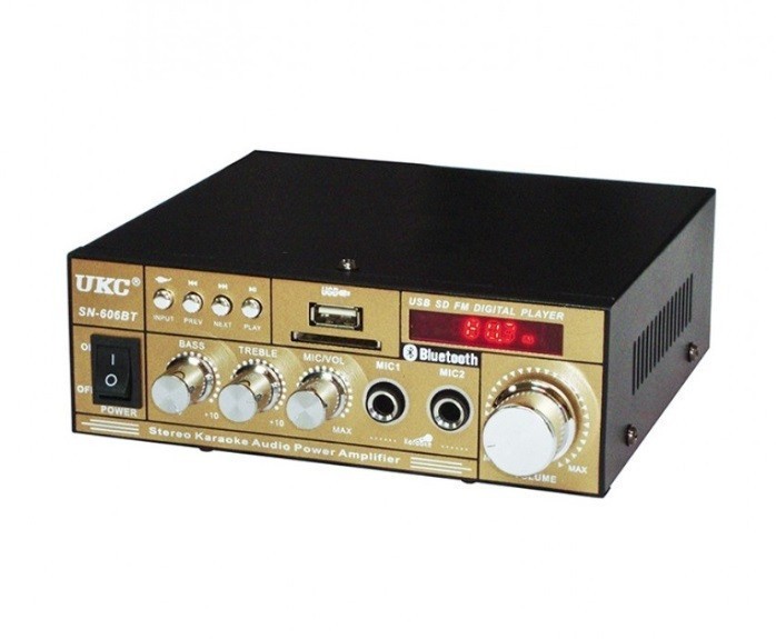

Усилитель звука UKC AMP SN - 606 BT с Bluetooth FM модулем, караоке, SD,USB