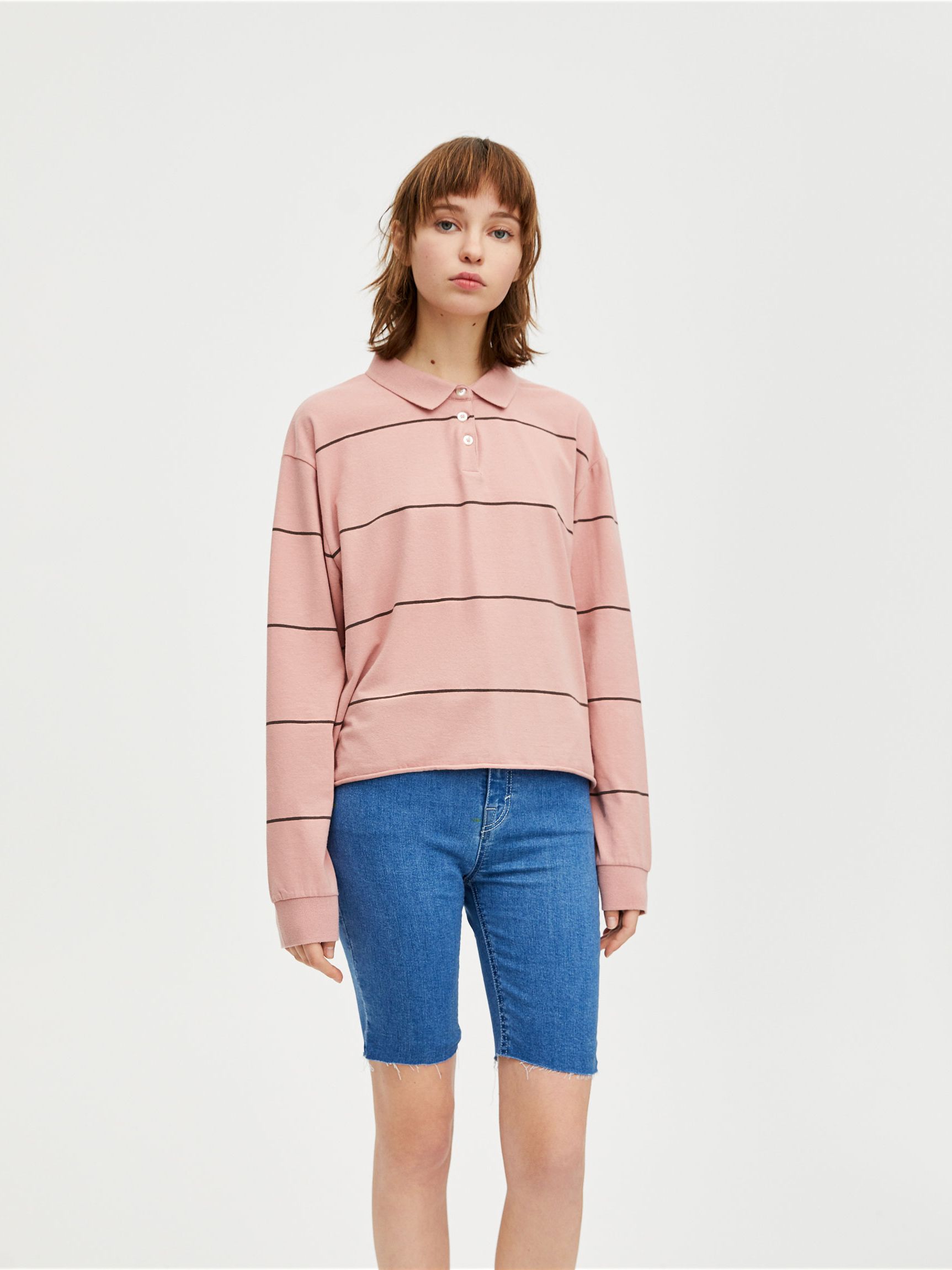 

Поло Pull & Bear 09238373645  Розовое, Поло Pull & Bear 09238373645 L Розовое